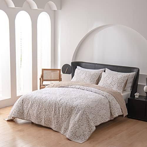 ROOMLIFE Country Quilt Bedspread Set King Size 1