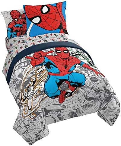 Marvel Spiderman Comforter Set - 7 Piece Full Size Bedding