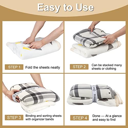 Yesongreat 8-Piece Bed Sheet Organizer Bands