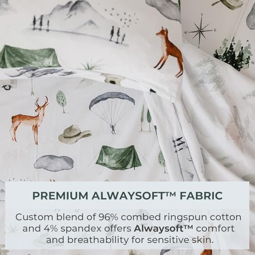 Pobi Baby Twin Sheet Set with Pillowcase - Ultra Soft Cotton Blend