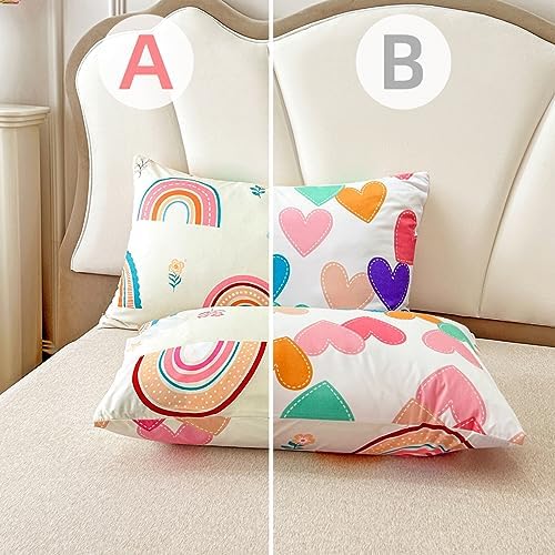 Btargot Rainbow 3-Piece Comforter Set with Pillow Covers