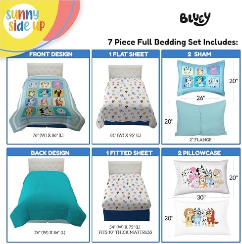 Sunny Side Up Bluey Friends 7-Piece Comforter Set 1