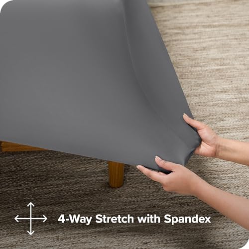 Bare Home Premium Microfiber Stretch Sheet Set Full Grey 1
