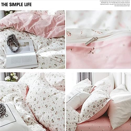 AMWAN Floral Duvet Cover Set Full Size Cotton Garden Kids