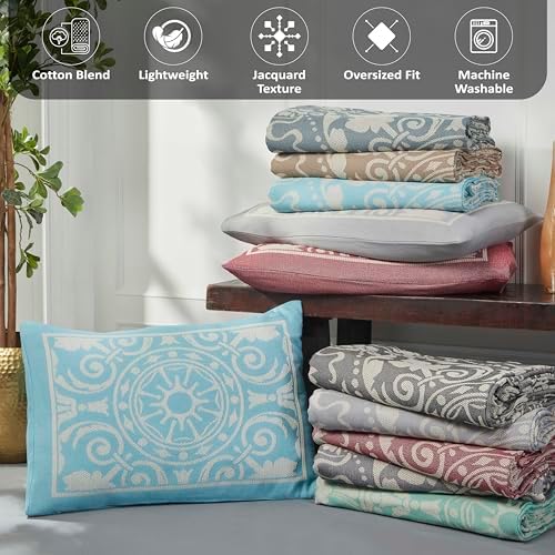 Superior Cotton Blend 3-Piece Bedspread Set Queen Taupe