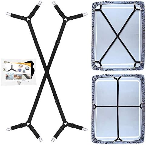 2Pcs Adjustable Sheet Straps for All Bed Sheets and Mattress Covers