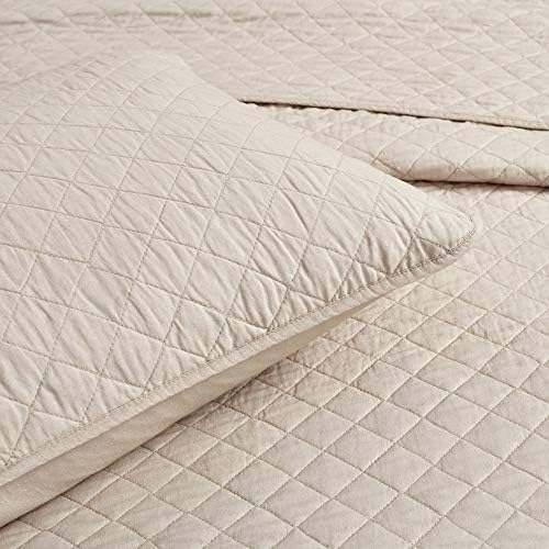 Lush Decor Ava Diamond Quilt Set - King - Neutral