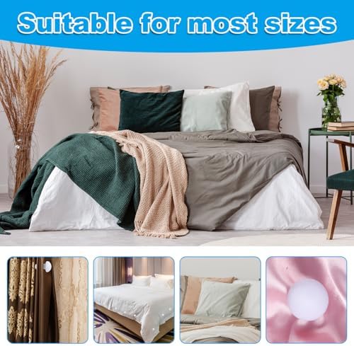 16pcs Duvet Clips with Mushroom Buttons and Iron Nails