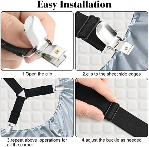 Morcheiong Sheet Fasteners Straps Set of 2