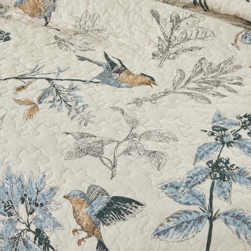 Brandream Birds Comforter Set Queen 3Pcs Beige