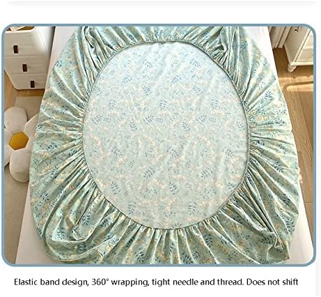 OBONG Deep Pocket Fitted Sheet 100 Cotton Flower Print 1