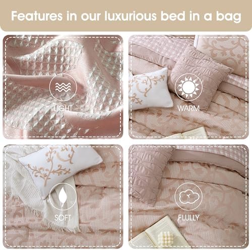 Stratford Park Blush Paisley Comforter Set King Size