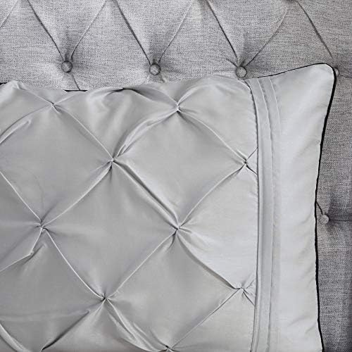 Madison Park Laurel Cozy Comforter Set - Grey Queen 7 Piece