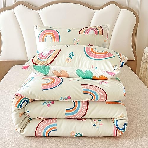 Btargot Rainbow 3-Piece Comforter Set with Pillow Covers