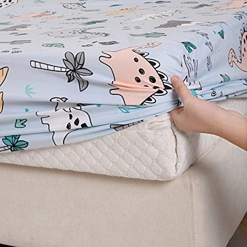 KWLOVER Soft Dinosaur Bed Sheet Set Twin Size 2PCS