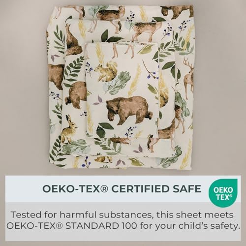 Pobi Baby Premium Twin Sheet Set with Pillowcase - 3 PC Wildlife Animal Pattern