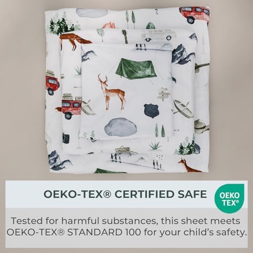 Pobi Baby Twin Sheet Set with Pillowcase - Ultra Soft Cotton Blend