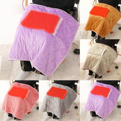 Soft Flannel Heated Throw Blanket - Portable Rechargeable Electric Blanket for Winter
