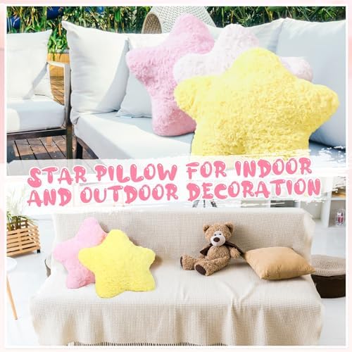 Yousoontic 6 Pcs Shaped Star Throw Pillows for Kids