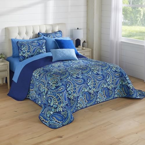 BrylaneHome Bedspread Queen Green Chocolate