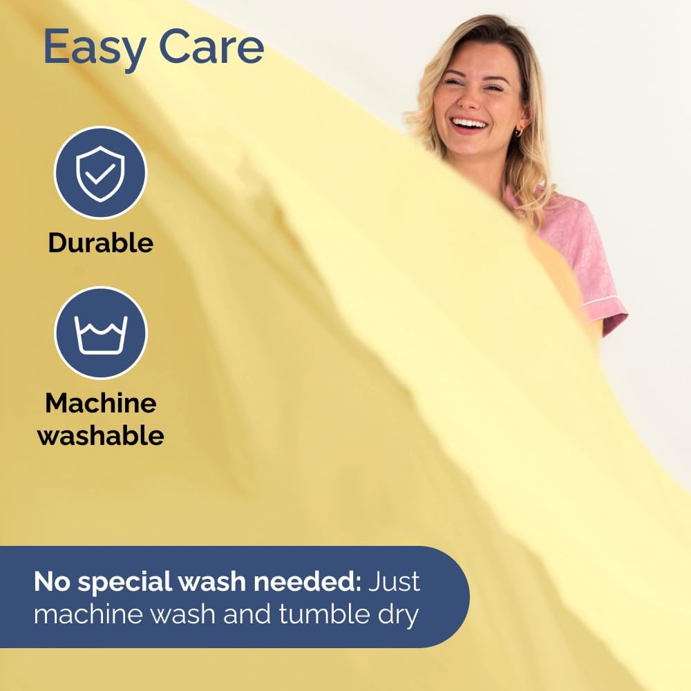 CGK Unlimited Wrap Around Bed Skirt 2 Pillowcases Bundle - Yellow