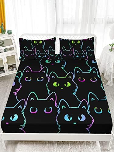 Axolotl Kids Bedding Set Twin Size Gradient Line 4Pcs