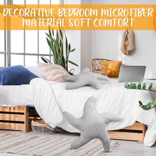 Fumete Starfish Throw Pillows 20 Gray 2 Pcs Coastal Decor