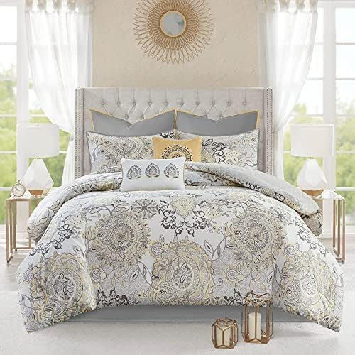 Madison Park Reversible Cotton Comforter Set 8 Piece Queen