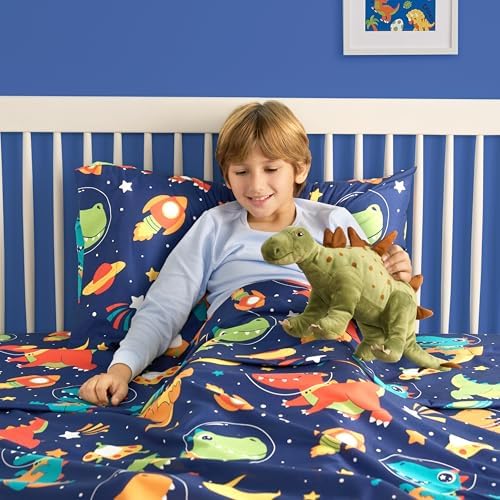 Joiedomi Kids Twin Sheet Set Space Dinosaur 1