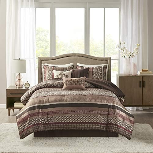 Madison Park Princeton 7-Piece Comforter Set - Red Queen
