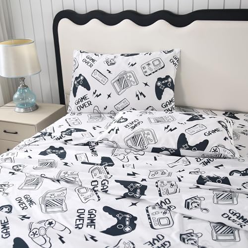 SDIII Gamer Bedding Sheet Set 4PCS Full Size for Kids