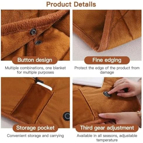 USB Electric Heated Blanket with 3 Heat Levels