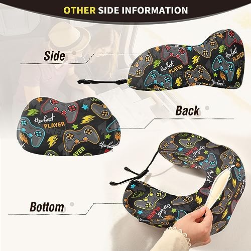 JIPONI Travel Pillow with Memory Foam and Snap Strap 1