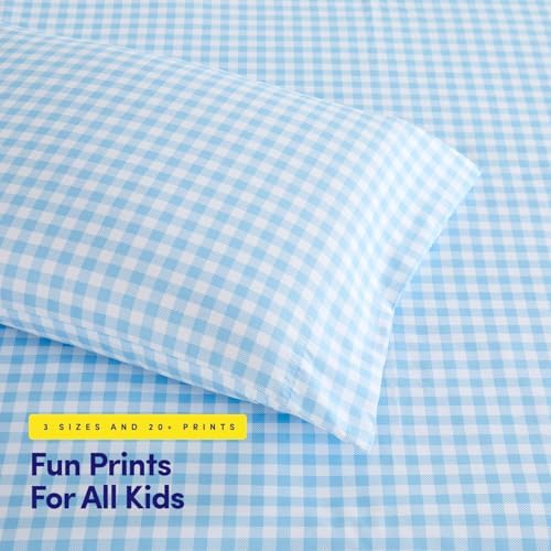 1500 Supreme Kids Bed Sheet Set - Blue Gingham