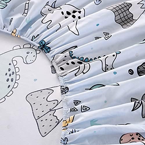 KWLOVER Soft Dinosaur Bed Sheet Set Twin Size 2PCS