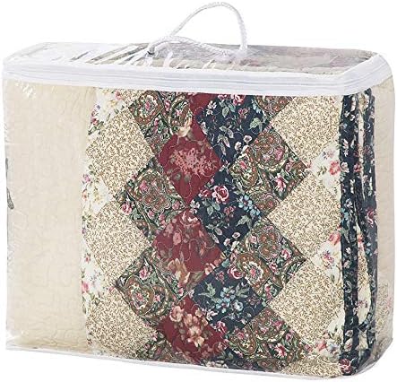 Jameswish Floral Patchwork Quilt Set Queen Size 1
