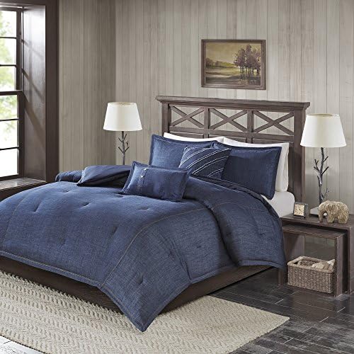 Woolrich Rustic Lodge Cabin Comforter Set Denim Blue