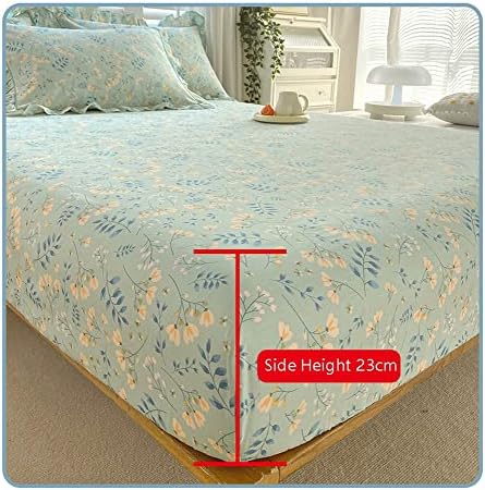 OBONG Deep Pocket Fitted Sheet 100 Cotton Flower Print 1