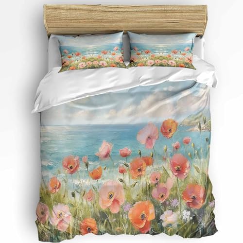 Boanket 3-Piece Queen Size Duvet Cover Set with Zipper 1