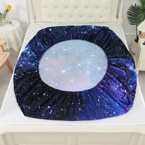 Kxry Galaxy Fitted Sheet Set for Boys Kids Teens
