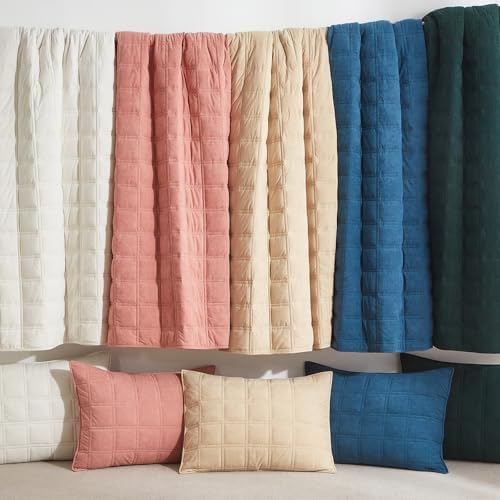 Wondnuga Velvet Quilt Set 3 Pieces Full Queen