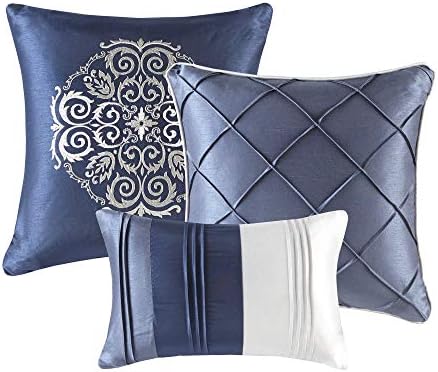 Madison Park Blaire Cozy Comforter Set 7 Piece Navy