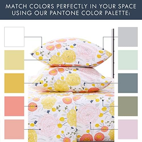 Light Floral Queen Bed Sheets Set by Where The Polka Dots Roam