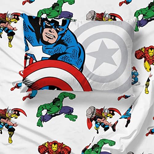 Jay Franco Marvel Avengers Twin Sheet Set - 3 Piece Super Soft and Cozy