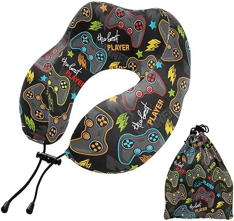 JIPONI Travel Pillow with Memory Foam and Snap Strap 1