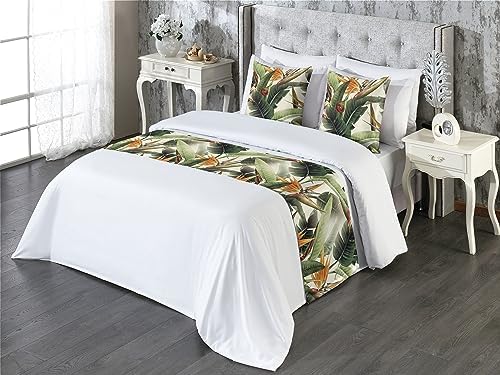 Ambesonne Exotic Bed Runner Set with Pillow Shams 1