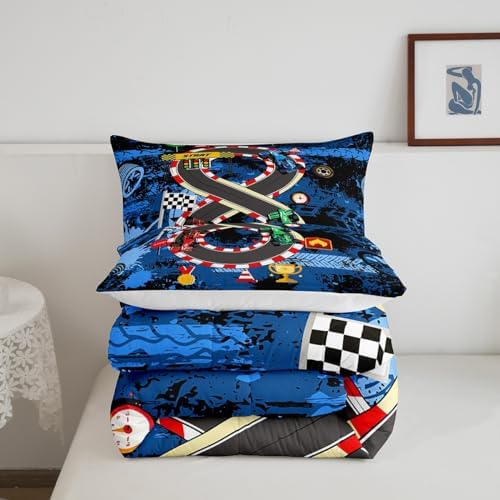 Racing Track Cars Bed Set for Boys and Men