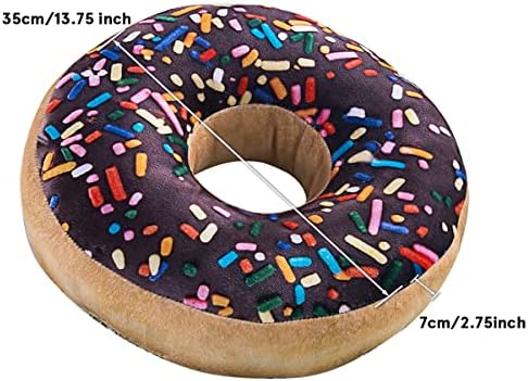 HYSEAS 14 Inch Chocolate Donut Throw Pillow 2 Pack