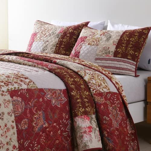 Yvooxny Queen Quilt Set with Patchwork Design 1
