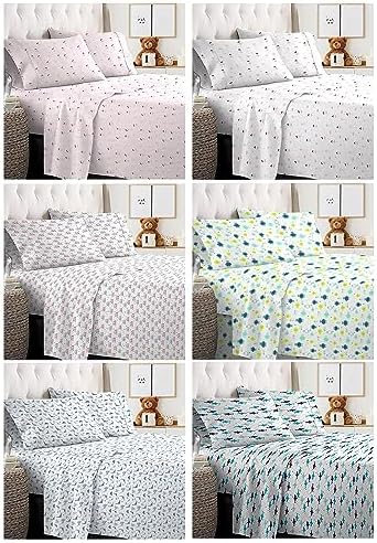 Cute Kids Full Sheet Set with 2 Pillowcases